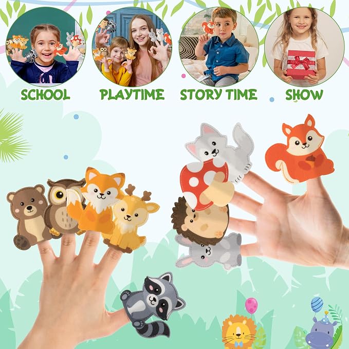 COcnny Woodland Animal Finger Puppets - Image 5