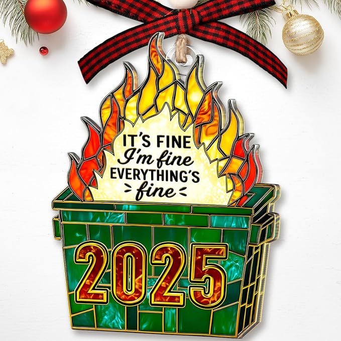 Dumpster Fire Ornament by DEARMOMENT