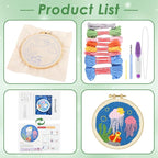 ERKOON Punch Needle Kit Adults Beginners, DIY Easy Ocean Embroidery Set - Image 2