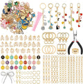 BESARME 413PCS Charms Lip Gloss Keychain Making Kit DIY Keychains Including Key by BESARME