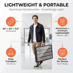 Card Display Case Aluminum Trade Show Display Case Large Portable Trading - Image 7