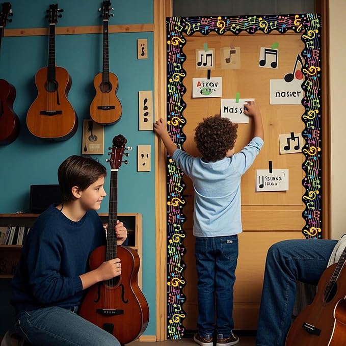 69Ft Musical Notes Bulletin Board Borders Colorful Cute Musical Note Trimmer - Image 7