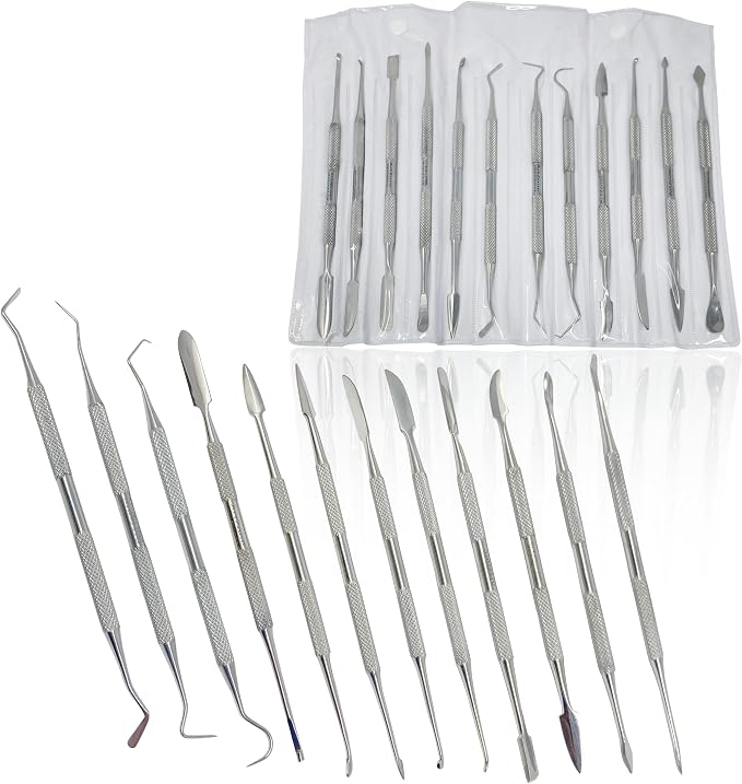CYNAMED Stainless Steel Spatula Wax & Clay Sculpting Tool Carver Set - Image 2