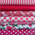 7PCS 9.8" x 9.8" Quilting Fat Quarters Fabric Bundles, by Unknown