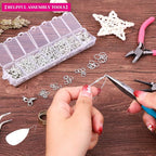 Cridoz Jewelry Repair Kit with 1520 Silver Jump Rings and 3Pcs Pliers - Image 6