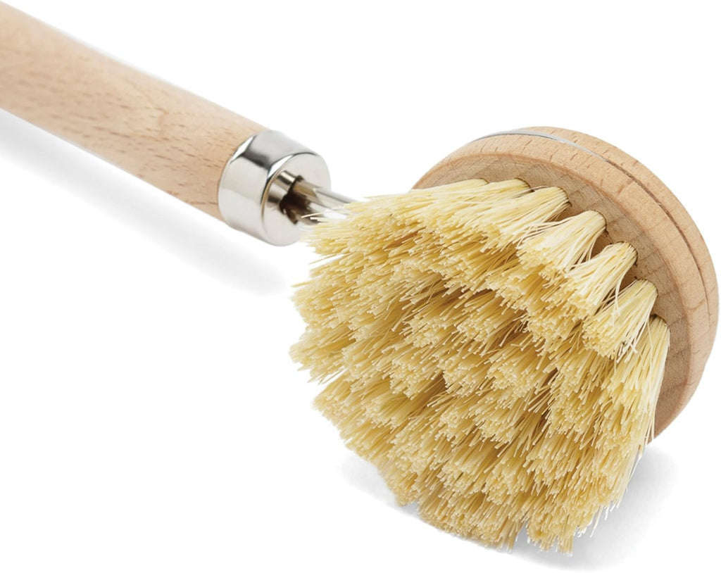 Fox Run 74906 Natural Dish Brush, Tampico Fiber Bristles Brown, 9"