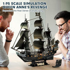 3D Puzzle for Adults Moveable LED Pirate Ship - Image 3