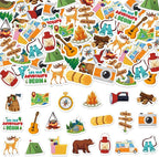 300Pcs Travel Camping Foam Stickers, Self-Adhesive Camping Stickers Outdoor by Bonieset