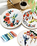 TINDTOP Embroidery Kit for Adult, Hummingbird Butterfly Mushroom Flower Kit | 9 - Image 6