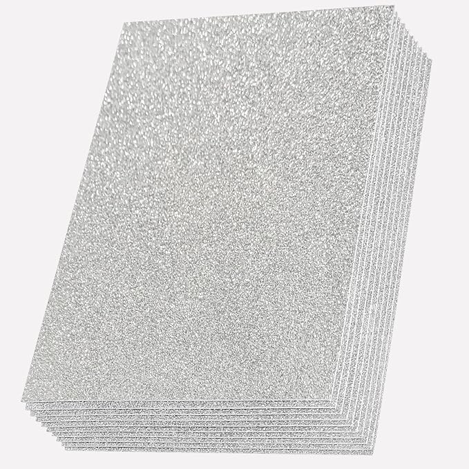 SALEMAR Silver Sticky Glitter Foam Sheets by SALEMAR