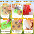 UPINS 8Pcs Sunflower Diamond Art Painting Coasters - Image 3