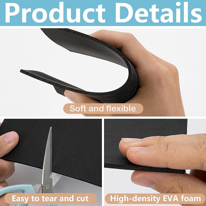 codree 8 Pcs 3mm Thick Embroidery Foam- 6 x 9 Inch EVA Foam Sheets - Image 3