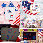 Augshy 56 Pack 4th of July Patriotic Stencils - Image 7