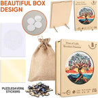 Bodhipnjoy Wooden Puzzles for Adults 500 Pieces, Stained Glass Tree of Life - Image 7