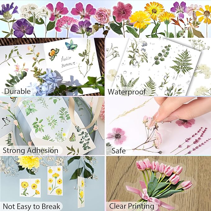 Arme Flower Stickers for Scrapbooking, Decorative Floral Stickers, Small Flower - Image 4