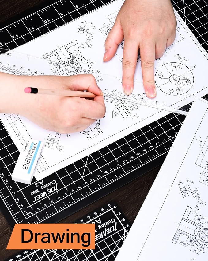 Density-upgraded 18"x12" Self Healing Cutting Mat, Idemeet Rotary Sewing Mat - Image 5
