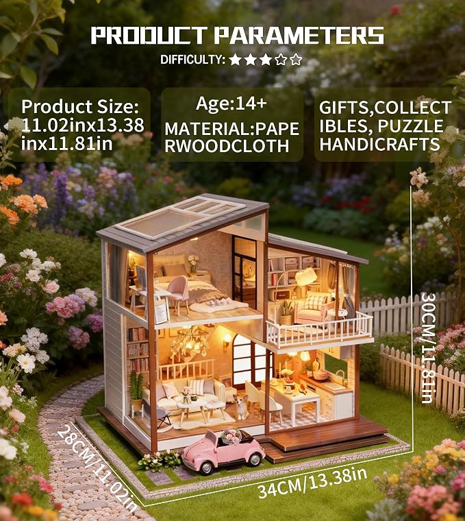 Spilay DIY Miniature House Kit for Adults, Miniature Dollhouse Kit | - Image 2