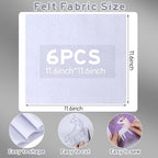 HaoFeiJH 6 Pcs White Soft Felt Fabric Sheets - Image 2
