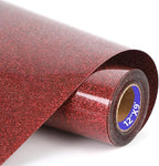 Red Glitter HTV Heat Transfer Vinyl Rolls12inch by 9feet PU Stretch Iron on by SHOMKIEE