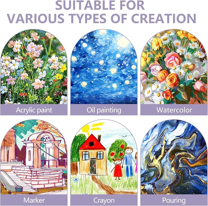 ESRICH Canvases for Painting 16x20 Inch, 3 Pack Flat Canvas Boards for Painting - Image 5