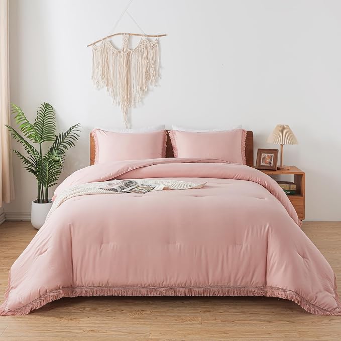 Andency Pink Comforter Set Queen Size - Image 3