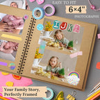 Scrapbook 10x10 Inch DIY Scrapbook Album Hardcover Kraft Paper 100 pages/50 - Image 5