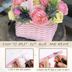 PATIKIL 27.3 Yards x 0.6" Paper Rattan Weaving Cane, 12-Ply Paper Rattan Weave - Image 4