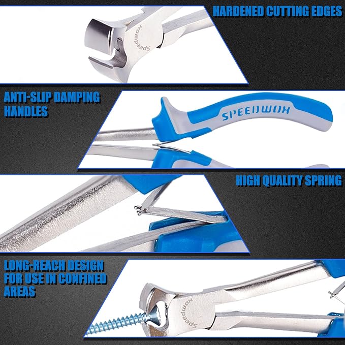SPEEDWOX Long Reach End Nippers 5-1/2 Inches Mini End Cutting Pliers Fine End - Image 4