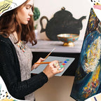 Nuanchu 1 Set Handy Glass Oil Paint Palette Included 10.2 x 6.8 x 1.2 Inches - Image 6
