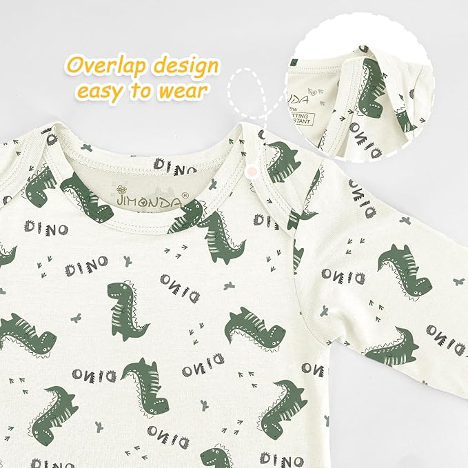 Jimonda Bamboo Baby Bodysuit Long Sleeve Infant Romper Soft Boy Girl Unisex Newborn Clothes One Piece Outfits Summer Fall