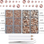 10000Pcs 2-Boxes Mixed Size Hot Fix Round Crystals Gems Glass Stones Hotfix - Image 3