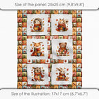 Autumn Animals Patchwork Cotton Fabric Panel – 6 Designs + Bonus Patchwork - Image 6