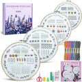 ETSPIL Beginner Embroidery Kit, 4K Video, 4 Floral Patterns, Gift Box | 4 by ETSPIL