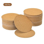 UXCELL 100 Pcs Self-Adhesive Cork Round, 3.5" x 3.5" Cork Tiles Backing Sheets - Image 3