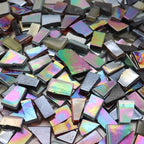LITMIND 1.1LB Black Mixed Irregular Glass Scraps Mosaic Tiles - Image 5