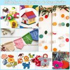 45 PCS Felt Fabric Sheets 6 x 6 Inch 2mm Craft Felt Sheets | 45 Assorted Colors - Image 4