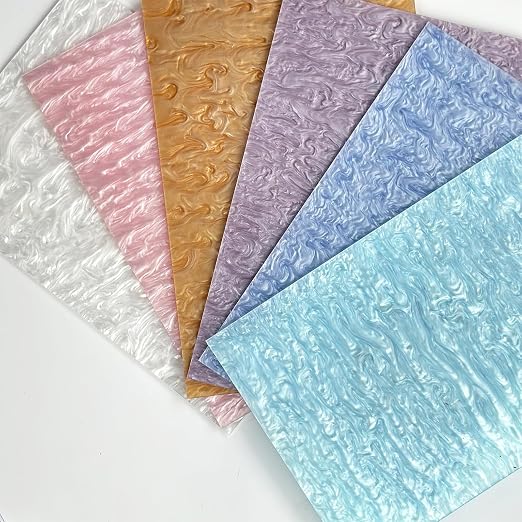 TOEPODO Pearlescent Ripple Cast Acrylic Sheets 1/8inch Thick Marble Acrylic - Image 3