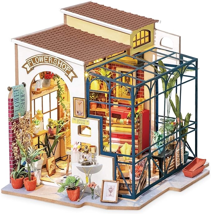 Rolife DIY Miniature House Kit Flower Shop, Tiny House Kit - Image 3