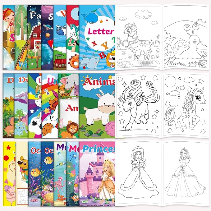 Kalysky 20Pack Coloring Books for Kids Ages 4-8, Mini Coloring Books for Kids - Image 2