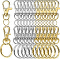 LEOBRO 60 PCS Lobster Claw Clasps and Key Rings, Keychain Clips and Key Chain by LEOBRO