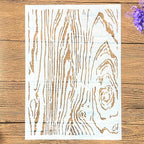 TIAMECH A4 Reusable Wooden Texture Stencil by TIAMECH