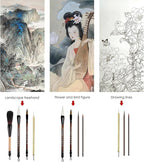 10-Piece Chinese Calligraphy Brush Set - Image 4