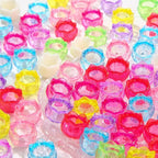 40pcs Acrylic Beads Transparent Colorful Lotus Flower Holder Beads Acrylic - Image 7