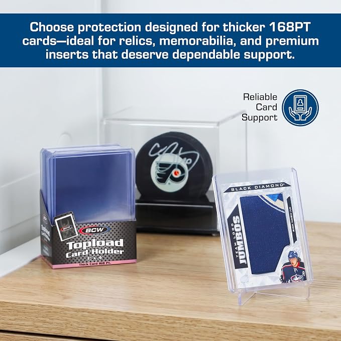 BCW Thick Card Topload Holder | Holds Relic, and Jersey Cards | Protective Card - Image 6