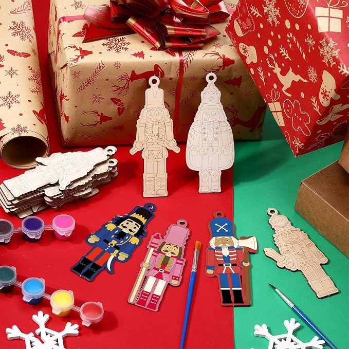 Cinnvoice 60 Pcs Wood Christmas Crafts - Image 5
