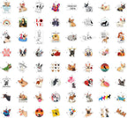 100Pcs French Bulldog Stickers for Water Bottle, Laptop - Image 4