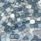 LITMIND 1.1 LB Gray Irregular Glass Mosaic Tiles - Image 3