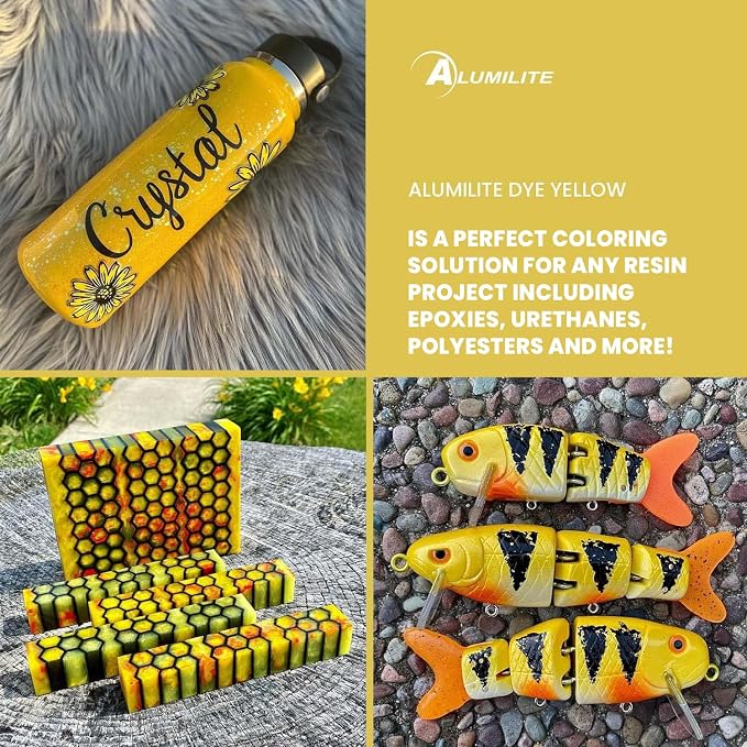 Alumilite Liquid Dye Yellow 1 Oz, Highly Concentrated Dye - Image 2