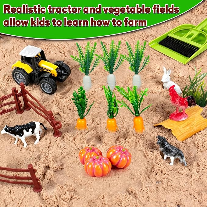 Bloolilies Farm Sensory Bin, Play Sand Art Kit Magic Sand Toys - Image 4