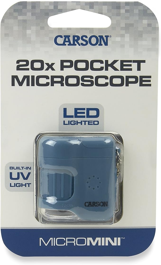 MicroMini Blue, Pocket Microscope Keychain | Built-In Flashlight - Image 3
